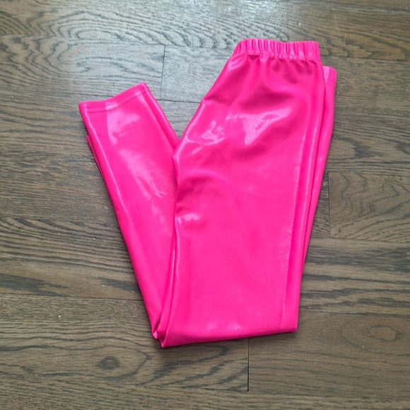 Dori Creations Hot Pink Metallic Leggings - Picture 1 of 3